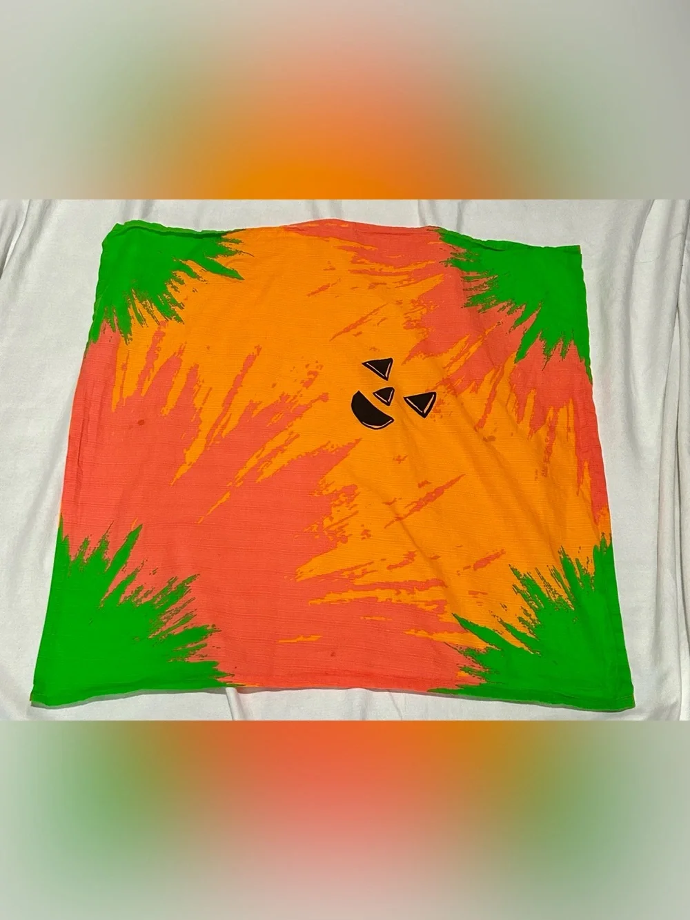 Lush Cosmetics Pumpkin Knot Wrap Bandana Scarf Organic Cotton Halloween